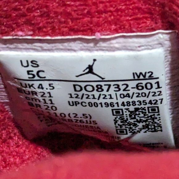 Jordan 8 Retro Baby/Toddler Shoes - Paprika - Size 5C - Picture 7 of 12